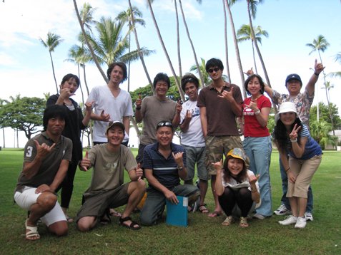 Hawaiiロケでの一コマ